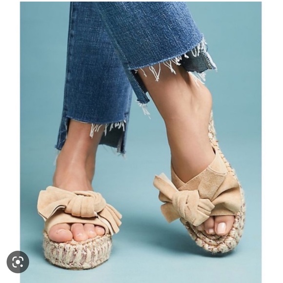 EUC J/Slides White Bow Ritsy Leather Slide - Picture 5 of 9